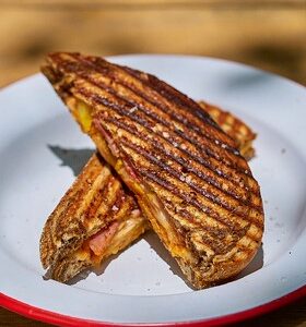 Kimchi Grilled Cheese with ham